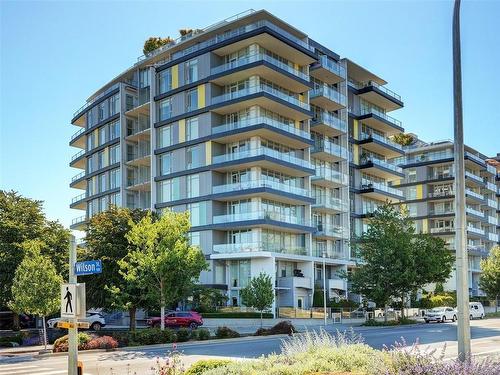 808-379 Tyee Rd, Victoria, BC - Outdoor With Balcony With Facade
