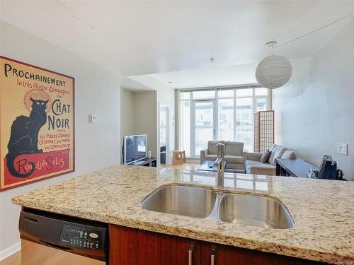 808-379 Tyee Rd, Victoria, BC - Indoor Photo Showing Kitchen With Double Sink