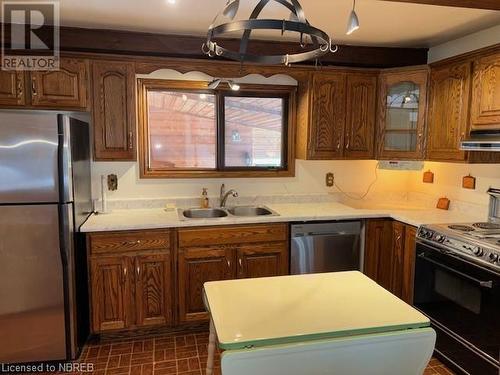 750 Hwy 94, Corbeil, ON - Indoor Photo Showing Kitchen With Double Sink