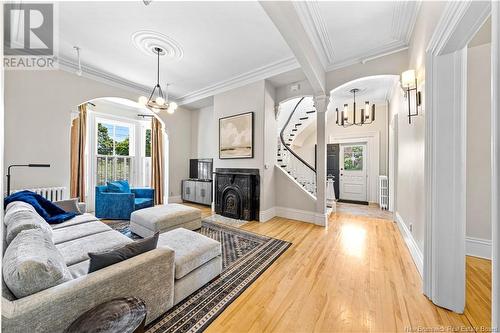 93 Victoria Street, Moncton, NB - Indoor Photo Showing Living Room With Fireplace