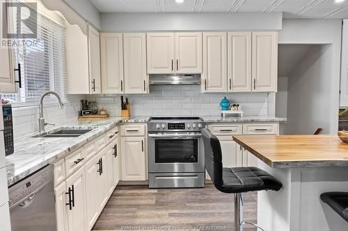 12776 Dillon Drive, Tecumseh, ON - Indoor Photo Showing Kitchen With Double Sink With Upgraded Kitchen