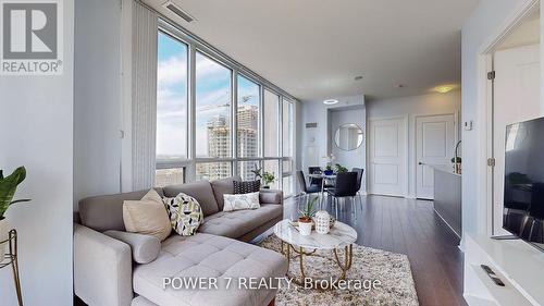 1709 - 5025 Four Springs Avenue, Mississauga, ON - Indoor Photo Showing Living Room