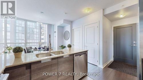 1709 - 5025 Four Springs Avenue, Mississauga, ON - Indoor Photo Showing Kitchen With Double Sink