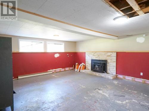 767 Spruce Street, Quesnel, BC - Indoor Photo Showing Basement With Fireplace