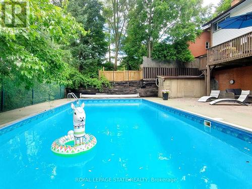 144 Old Ancaster Road, Hamilton, ON - Outdoor With In Ground Pool With Deck Patio Veranda With Backyard
