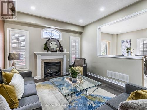 172 Pefferlaw Circle, Brampton, ON - Indoor Photo Showing Living Room With Fireplace