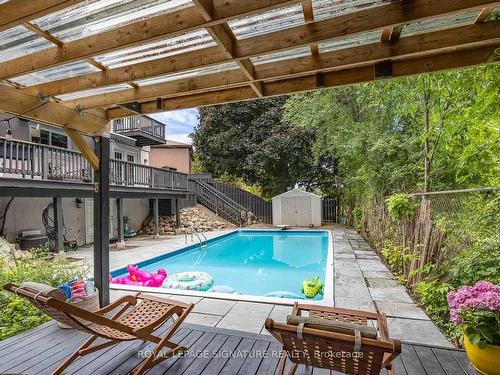 105 Catalina Dr, Toronto, ON - Outdoor With In Ground Pool With Deck Patio Veranda