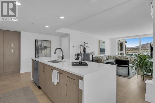 1588 Ellis Street Unit# 1509, Kelowna, BC - Indoor Photo Showing Kitchen With Double Sink