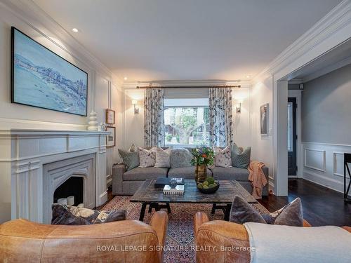 493 Millwood Rd, Toronto, ON - Indoor Photo Showing Living Room With Fireplace