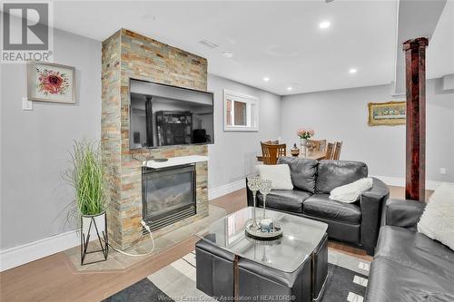 2445 Trappers Avenue, Windsor, ON - Indoor Photo Showing Living Room With Fireplace