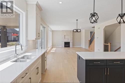 609 Holburn Street, Windsor, ON - Indoor Photo Showing Kitchen With Double Sink With Upgraded Kitchen