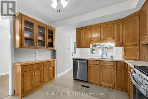 Kitchen with 3 new appliances & range hood - 39 Oneida Road, London, ON - Indoor Photo Showing Kitchen With Double Sink