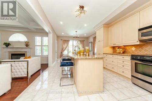 1387 Ferncrest Road, Oakville (Iroquois Ridge North), ON - Indoor Photo Showing Kitchen With Fireplace With Upgraded Kitchen