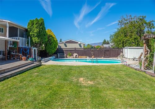 1280 Collison Road, Kelowna, BC - Outdoor With In Ground Pool With Deck Patio Veranda With Backyard