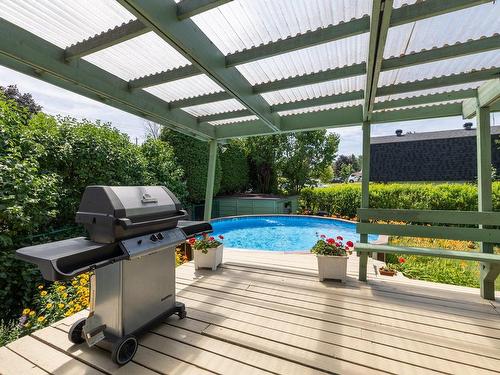 Balcon - 199 Rue Northcote, Pincourt, QC - Outdoor With Above Ground Pool With Deck Patio Veranda With Exterior