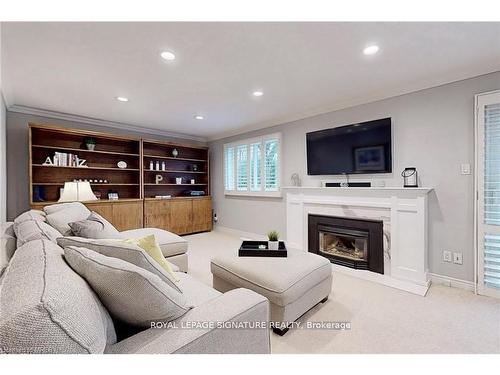 2046 Family Cres, Mississauga, ON - Indoor Photo Showing Living Room With Fireplace