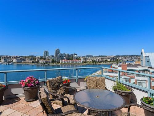 1101-630 Montreal St, Victoria, BC - Outdoor With Body Of Water With Deck Patio Veranda With View