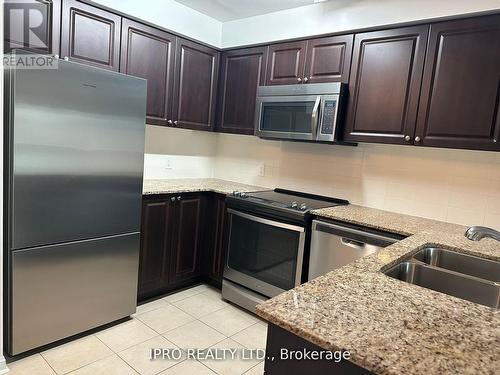 218 - 50 Via Rosedale Way, Brampton, ON - Indoor Photo Showing Kitchen With Double Sink