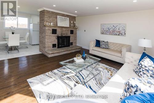 1718 Highway 6 Road, Hamilton, ON - Indoor Photo Showing Living Room With Fireplace