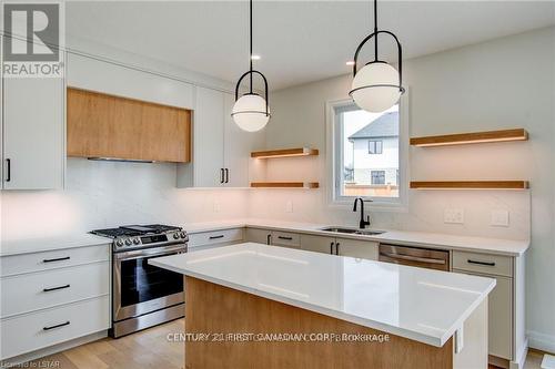 58 Aspen Circle, Thames Centre (Thorndale), ON - Indoor Photo Showing Kitchen With Double Sink With Upgraded Kitchen