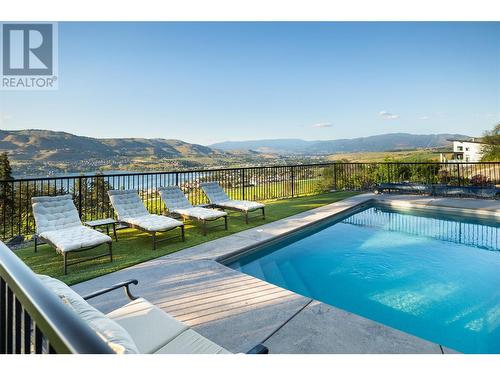 132 Sunset Boulevard, Vernon, BC - Outdoor With In Ground Pool With View