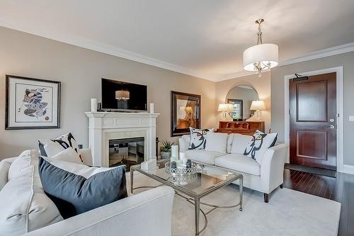 445 Elizabeth Street|Unit #402, Burlington, ON - Indoor Photo Showing Living Room With Fireplace