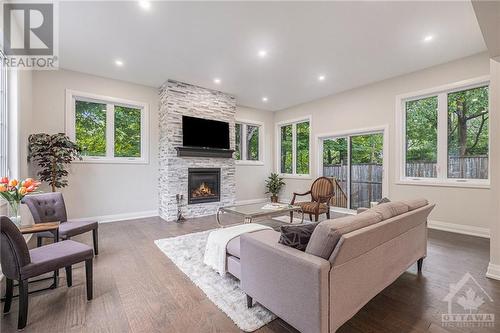 161 Maple Lane, Ottawa, ON - Indoor Photo Showing Living Room With Fireplace