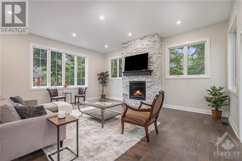 161 Maple Lane, Ottawa, ON - Indoor Photo Showing Living Room With Fireplace