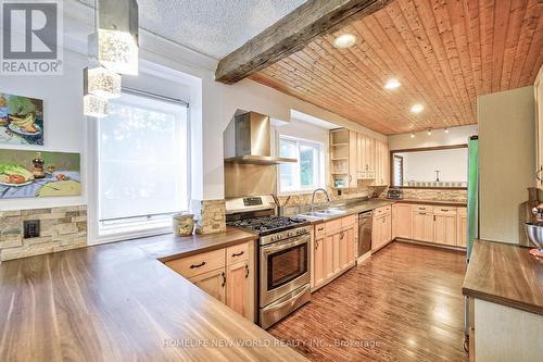 1305 Mineola Gardens, Mississauga (Mineola), ON - Indoor Photo Showing Kitchen With Double Sink