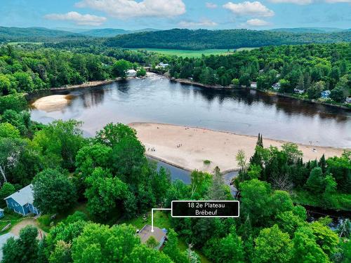 Photo aÃ©rienne - 18 Ch. Du Deuxième-Plateau, Brébeuf, QC - Outdoor With Body Of Water With View