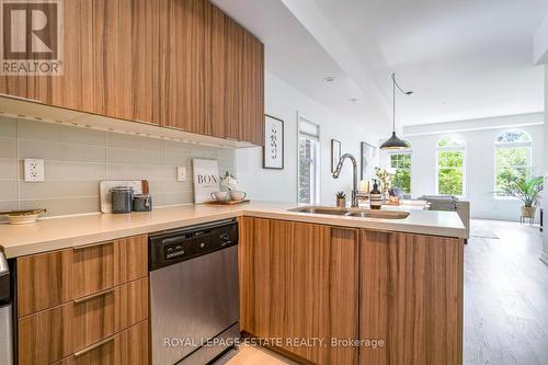 29 - 140 Broadview Avenue, Toronto, ON - Indoor Photo Showing Kitchen With Double Sink