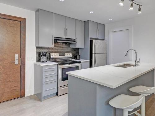 Cuisine - 1402-441 Av. Du Président-Kennedy, Montréal (Ville-Marie), QC - Indoor Photo Showing Kitchen With Double Sink