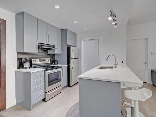 Cuisine - 1402-441 Av. Du Président-Kennedy, Montréal (Ville-Marie), QC - Indoor Photo Showing Kitchen With Double Sink