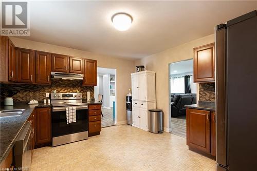 303 Corkery Street, Trout Creek, ON - Indoor Photo Showing Kitchen With Double Sink