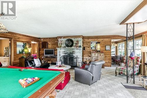 0 Nepahwin Island, Greater Sudbury, ON - Indoor Photo Showing Living Room With Fireplace