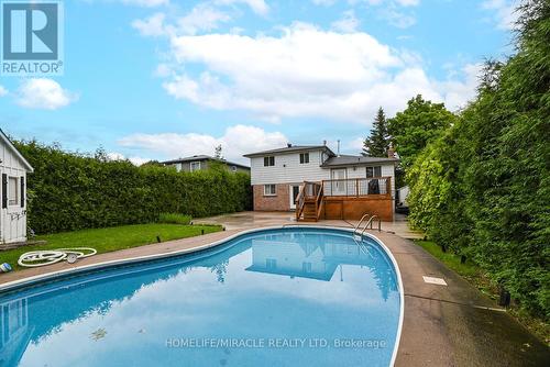 47 Greenbriar Road, Brampton, ON - Outdoor With In Ground Pool With Backyard