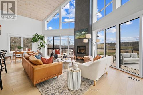 1640 Joe Oliver Road, Hamilton Township, ON - Indoor Photo Showing Living Room With Fireplace