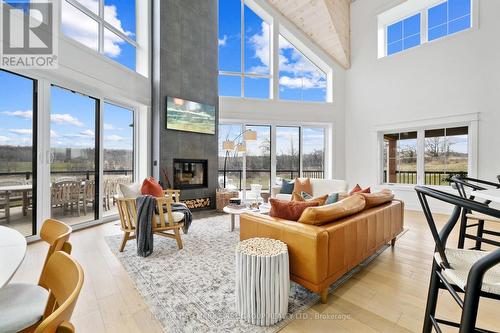 1640 Joe Oliver Road, Hamilton Township, ON - Indoor Photo Showing Living Room With Fireplace