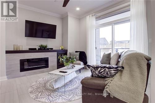 102 - 257 Millen Road, Hamilton (Stoney Creek), ON - Indoor Photo Showing Living Room With Fireplace