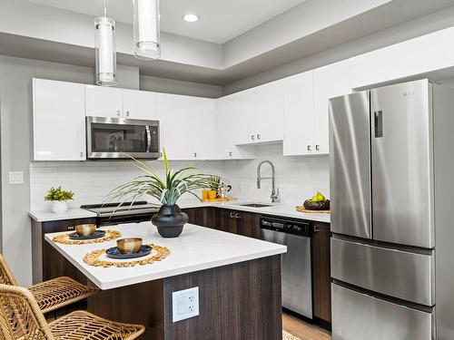 421-767 Tyee Rd, Victoria, BC - Indoor Photo Showing Kitchen With Stainless Steel Kitchen With Upgraded Kitchen