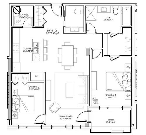 Plan (croquis) - 305-8945 Boul. Viau, Montréal (Saint-Léonard), QC - Other