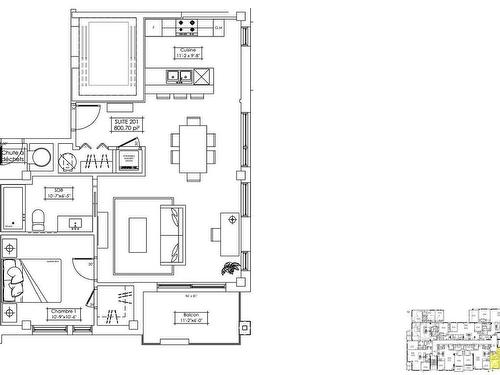 Plan (croquis) - 201-8945 Boul. Viau, Montréal (Saint-Léonard), QC - Other