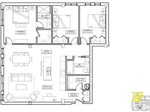 Plan (croquis) - 206-8945 Boul. Viau, Montréal (Saint-Léonard), QC - Other