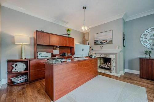 1319 Tyandaga Park Drive, Burlington, ON - Indoor Photo Showing Kitchen With Fireplace