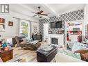 3408 33Rd Avenue, Vernon, BC  - Indoor Photo Showing Living Room With Fireplace 