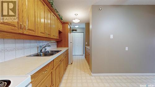 207 4045 Rae Street, Regina, SK - Indoor Photo Showing Kitchen With Double Sink