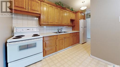 207 4045 Rae Street, Regina, SK - Indoor Photo Showing Kitchen With Double Sink