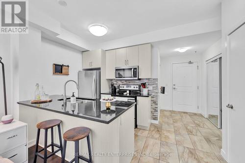 302 - 2486 Old Bronte Road, Oakville, ON - Indoor Photo Showing Kitchen With Stainless Steel Kitchen With Upgraded Kitchen