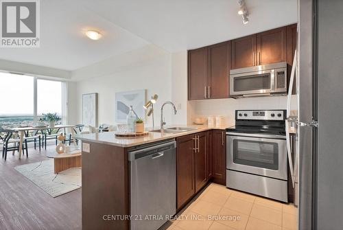 2307 - 3985 Grand Park Drive, Mississauga, ON - Indoor Photo Showing Kitchen With Double Sink