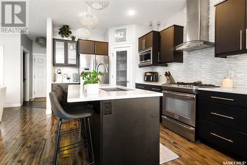 200 Willow Ridge Drive, Pilot Butte, SK - Indoor Photo Showing Kitchen With Stainless Steel Kitchen With Upgraded Kitchen